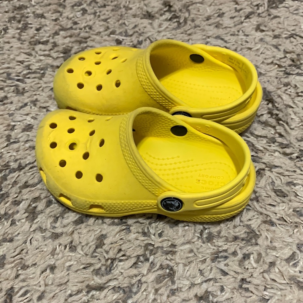 Yellow toddler CROCS